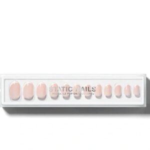 NWT Static Nails Reusable Curved French Tip Pop-On Manicures